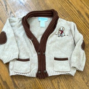 Janie and jack layette vintage puppy sweater